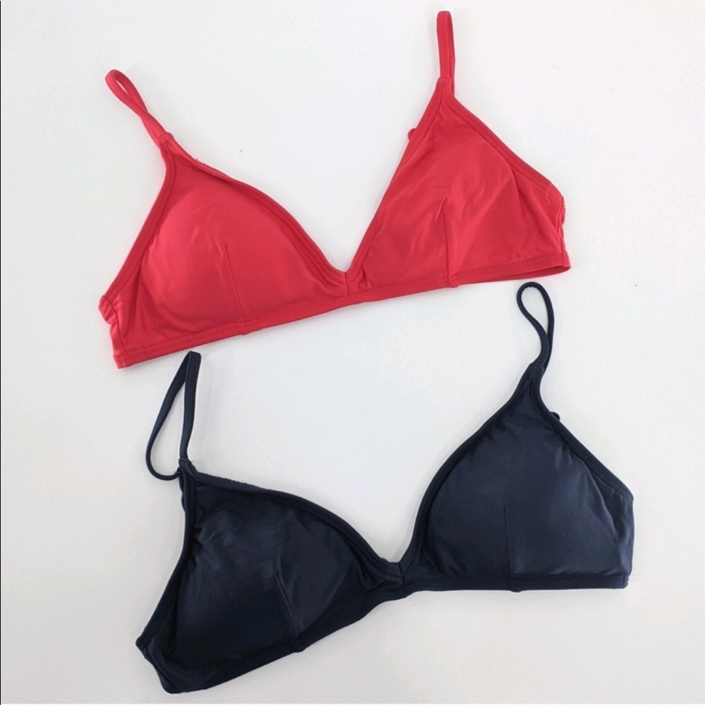 J. Crew Set of 2 Lot Triangle Bikini Padded Tops m